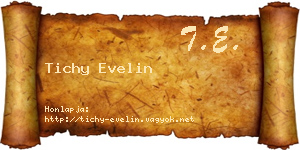 Tichy Evelin névjegykártya